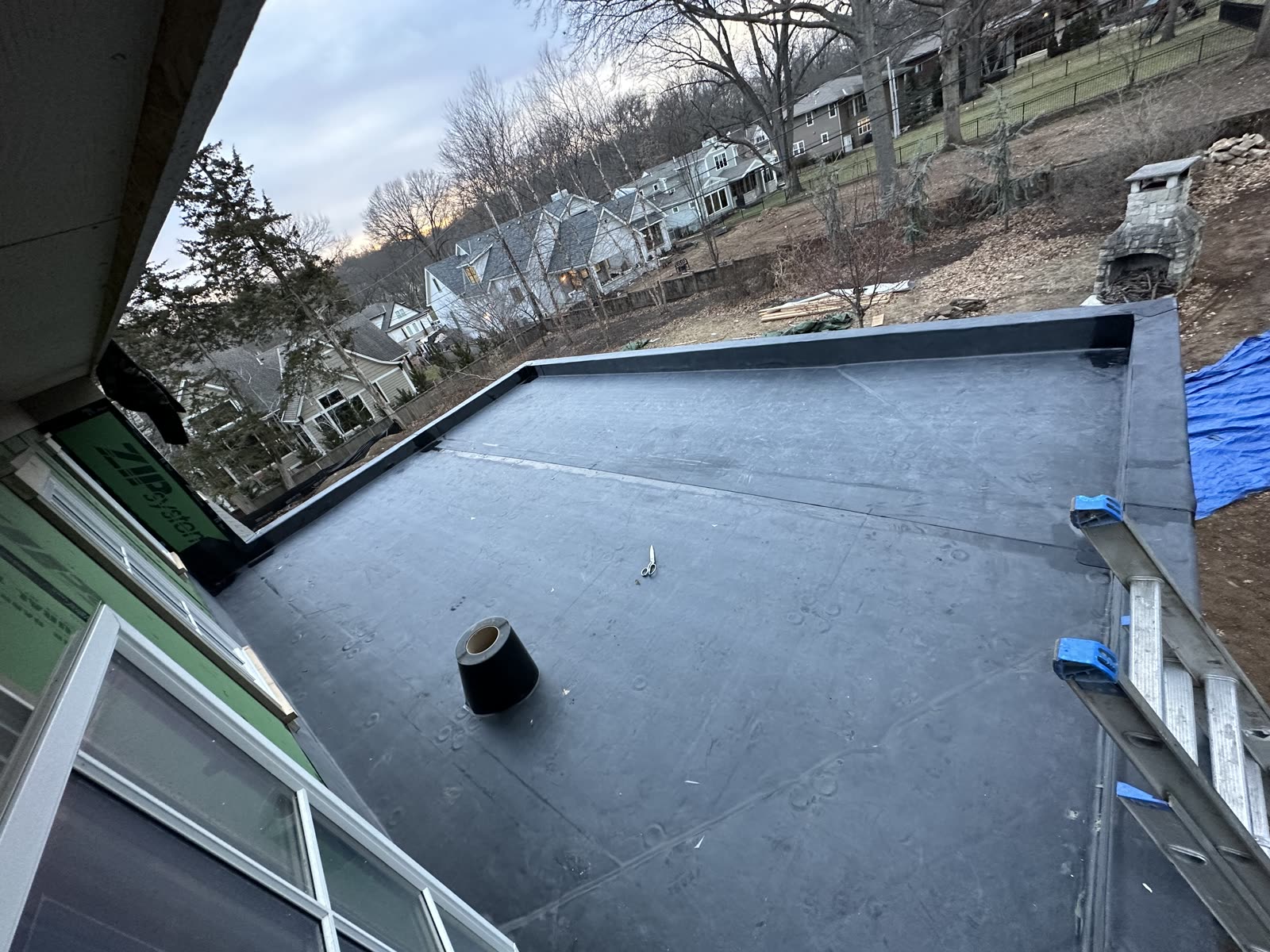 Low Slope EPDM Installation in Kansas City Metro by 5 Star Roofing and Construction